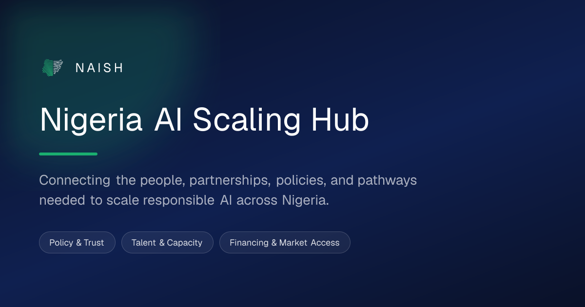 Scaling AI for Development (SAID) Challenge Stage 2, Nigeria AI Scaling Hub opportunity